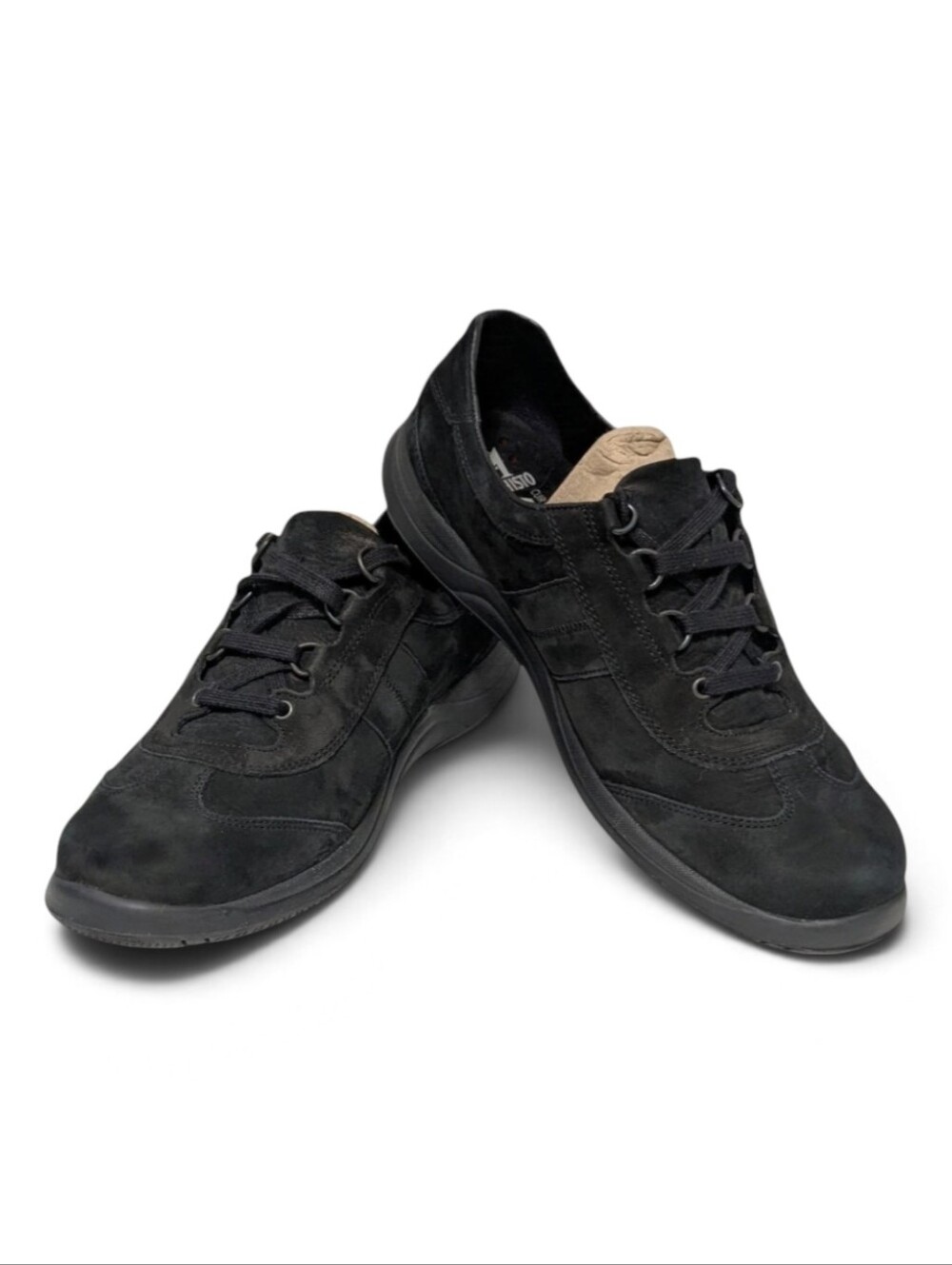 Mephisto Laser Runoff Women's Size 9.5 All Black Suede Walking Shoes Sneakers